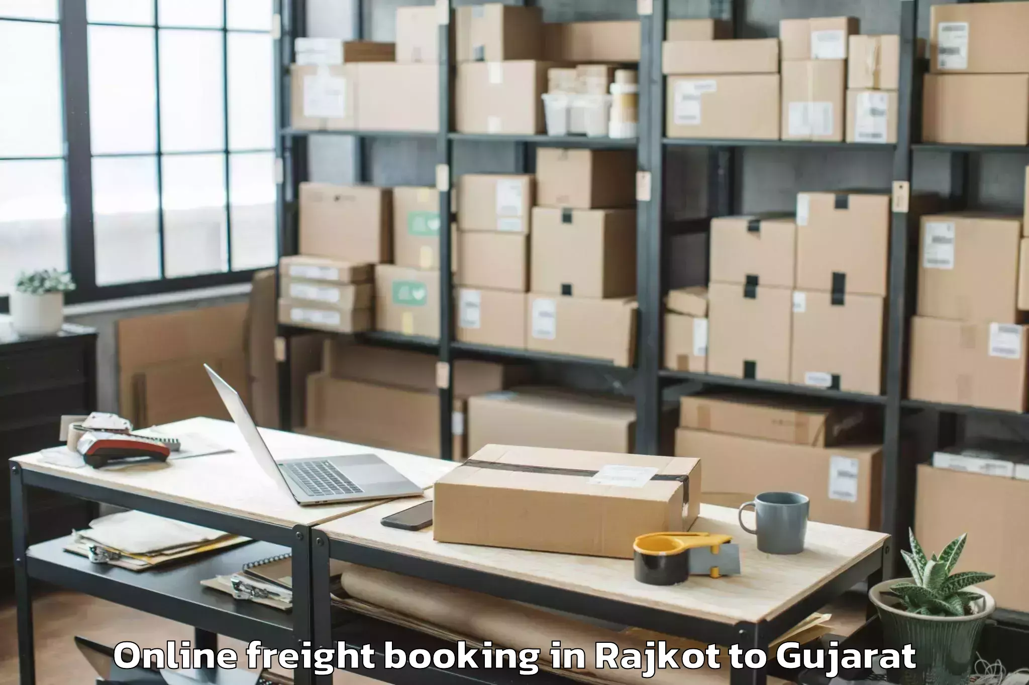 Hassle-Free Rajkot to Kotda Sangani Online Freight Booking